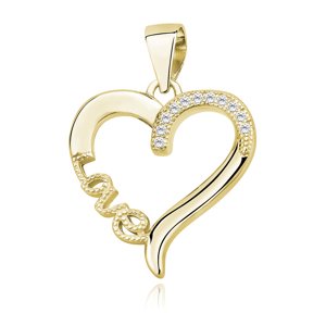OLIVIE Strieborný prívesok SRDCE LOVE GOLD 9188 Ag 925; ≤1,5 g.