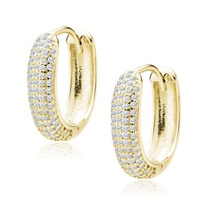 OLIVIE Strieborné náušnice 1,7cm GOLD 9190 Ag 925; ≤3,8 g.