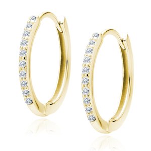 OLIVIE Strieborné náušnice 1,6cm GOLD 9196 Ag 925; ≤1,4 g.