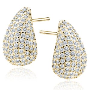 OLIVIE Strieborné náušnice KVAPKY GOLD 9199 Ag 925; ≤3,2 g.