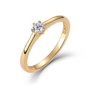 Olivie Zásnubný prsteň DIAMANT 0,2ct GOLD 9242 Velikost prstenů: 9 (EU: 59-61) Ag 925; ≤1,7  g.