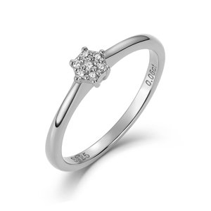 Olivie Zásnubný prsteň PRÍRODNÝ DIAMANT 0,06ct 9243 Velikost prstenů: 6 (EU: 51-53) Ag 925; ≤1,4 g.