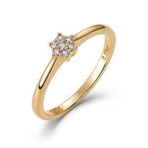 Olivie Zásnubný prsteň PRÍRODNÝ DIAMANT 0,06ct GOLD 9244 Velikost prstenů: 7 (EU: 54-56) Ag 925; ≤1,4 g.