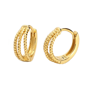 Olivie Stříbrné kroužkové náušnice GOLD 9271 Ag 925; ≤1,6 g.
