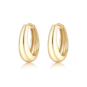 Olivie Stříbrné náušnice 16mm KRUHY GOLD 9286 Ag 925; ≤3,1 g.