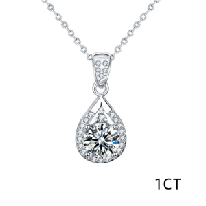 Olivie Stříbrný náhrdelník 1ct 6,5mm MOISSANITE 9310 Ag 925; ≤2,6 g.