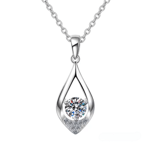 Olivie Stříbrný náhrdelník 1ct 6,5mm MOISSANITE 9311 Ag 925; ≤3,3 g.