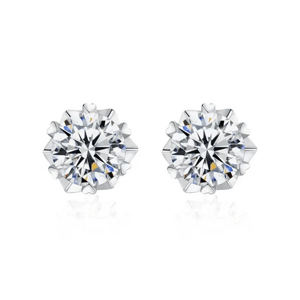 Olivie Stříbrné náušnice MOISSANITE 9313 Ag 925; ≤0,9 g.
