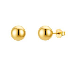 Olivie Stříbrné náušnice KULIČKA GOLD 9358 Průměr: 4mm Ag 925; ≤0,5 g.