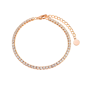 Olivie Stříbrný tenisový náramek 16+4cm ROSE 9365 Ag 925; ≤4,7 g.