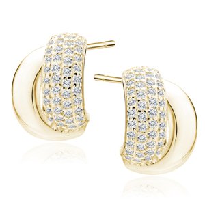 Olivie Svatební stříbrné náušnice GOLD 9412 Ag 925; ≤3,6 g.