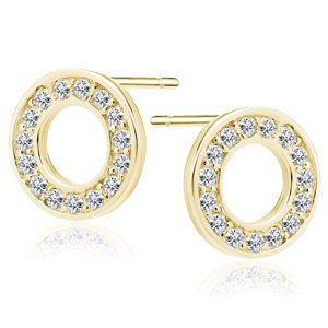 Olivie Stříbrné náušnice KRUH GOLD 9505 Ag 925; ≤1,3 g.