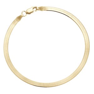Olivie Stříbrný plochý 19cm náramek GOLD 9511 Ag 925; ≤2,7 g.