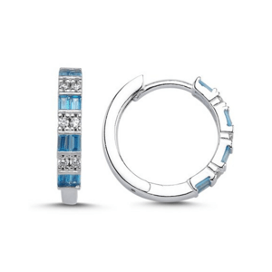 Olivie Stříbrné náušnice AQUAMARINE 9536 Ag 925; ≤3,2 g.