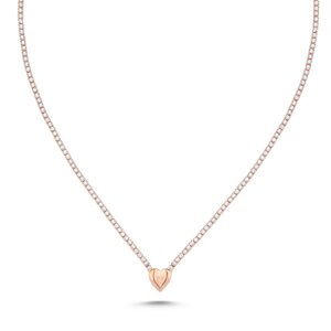 Olivie Stříbrný luxusní náhrdelník SRDCE ROSE 9538 Ag 925; ≤7,7 g.