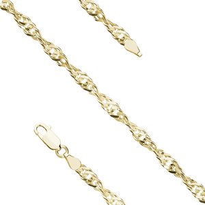 Olivie Stříbrný 18cm náramek SINGAPUR GOLD 9579 Ag 925; ≤1,8 g.