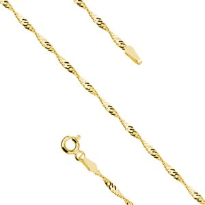 Olivie Stříbrný 42cm řetízek SINGAPUR GOLD 9585 Ag 925; ≤1,4 g.