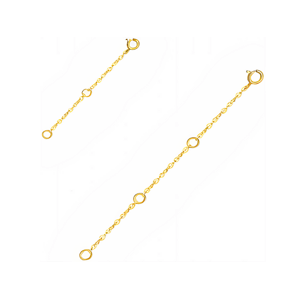 Olivie Dva prodlužovací stříbrné řetízky GOLD 9664 Ag 925; ≤0,6 g.