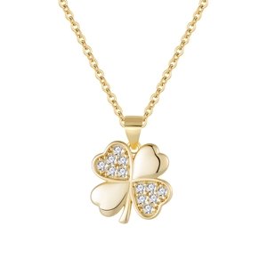 Olivie Stříbrný náhrdelník ČTYŘLÍSTEK GOLD 9711 Ag 925; ≤3,1 g.