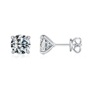 Olivie Stříbrné náušnice MOISSANITE 9733 Ag 925; ≤1,3 g.