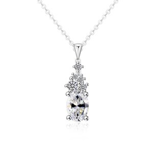 Olivie Stříbrný náhrdelník 1ct MOISSANITE 9826 Ag 925; ≤2,6 g.