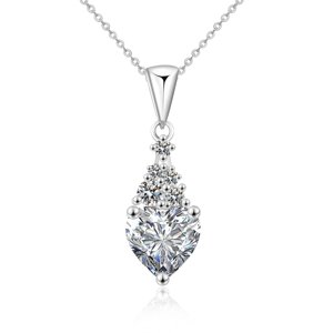 Olivie Stříbrný náhrdelník 1ct MOISSANITE SRDCE 9827 Ag 925; ≤2,5 g.