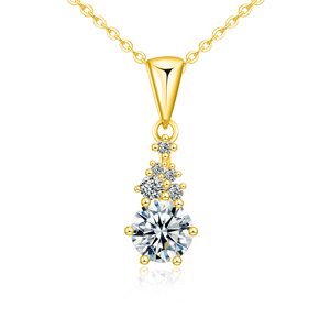 Olivie Stříbrný náhrdelník 1ct MOISSANITE GOLD 9831 Ag 925; ≤2,5 g.