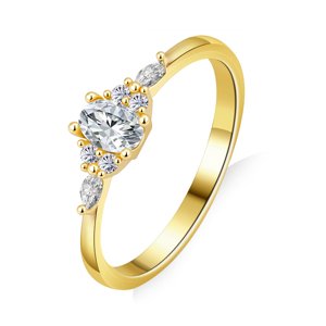 Olivie Stříbrný prsten MOISSANITE GOLD 9840 Velikost prstenů: 6 (EÚ: 51 – 53) Ag 925; ≤1,5 g.