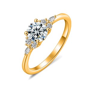 Olivie Stříbrný prsten MOISSANITE ROSE 9844 Velikost prstenů: 6 (EÚ: 51 – 53) Ag 925; ≤1,7 g.